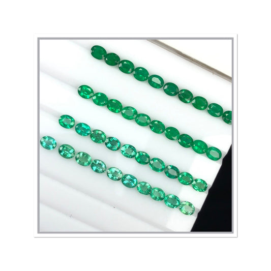 Natural Zambian Emerald Ovals by SR-Takat