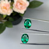 Natural Zambia Minor/Insig Emerald 7.77 cts Oval pair by SR-Takat