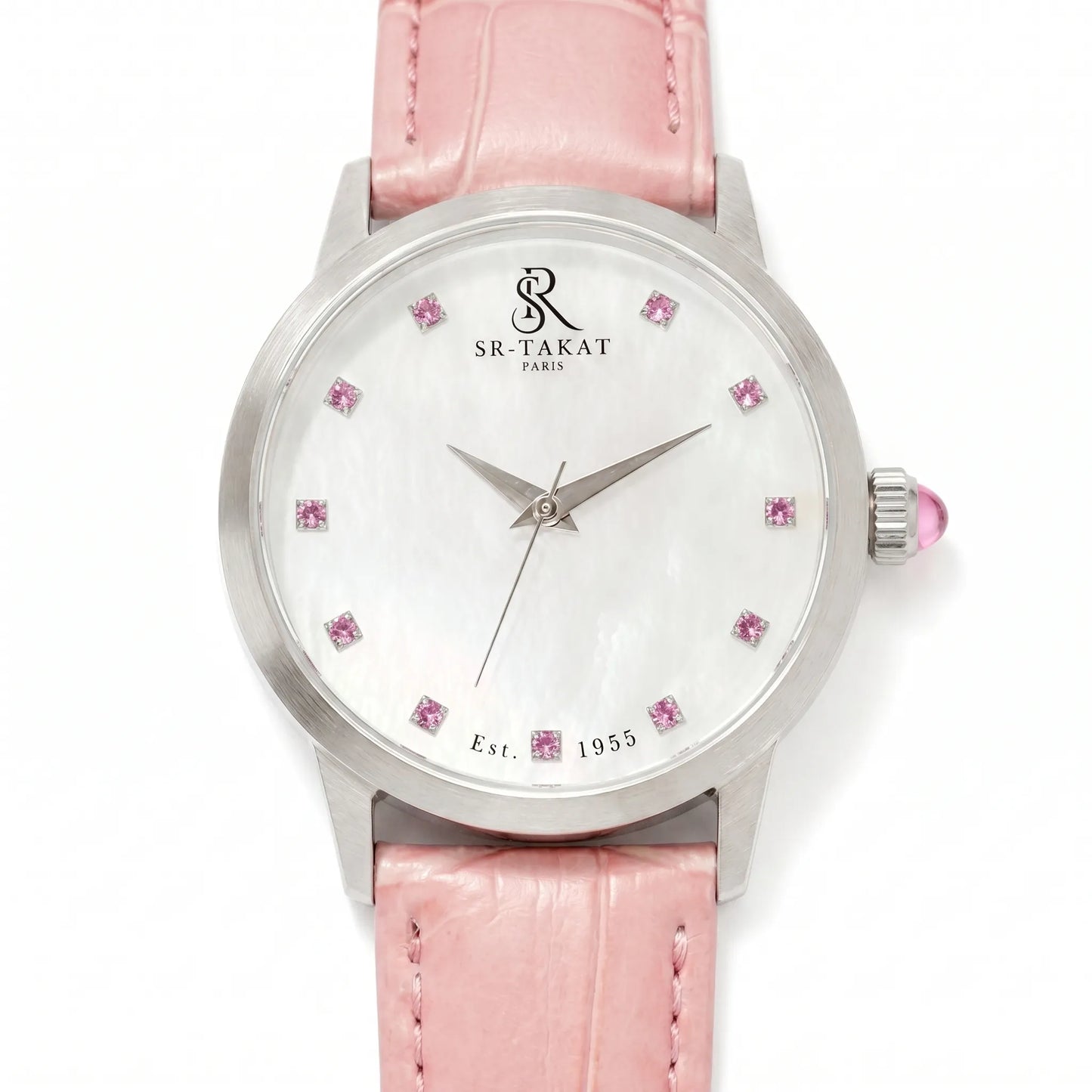 Elegant Pink Spinel Watch for Men | SR TAKAT