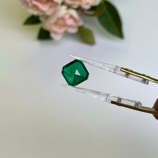 Natural Zambian Emerald No Oil 6.21cts Octagon by SR-Takat