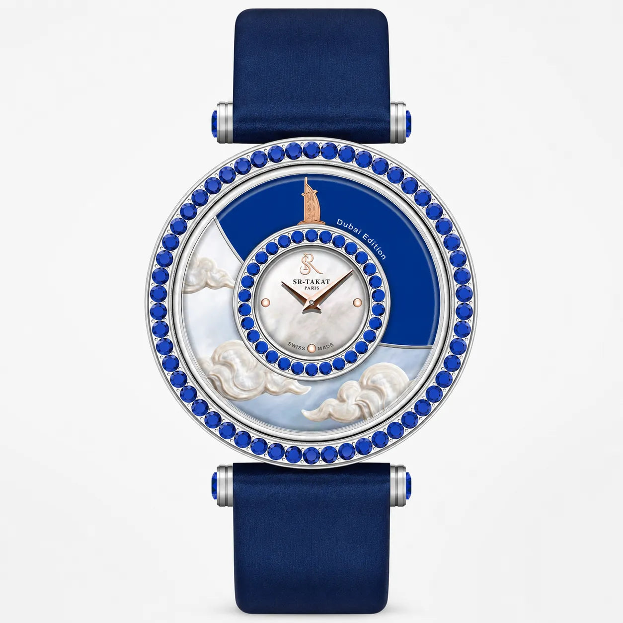 SR-Takat Natural Sapphire Watch Dubai - Around the world edition