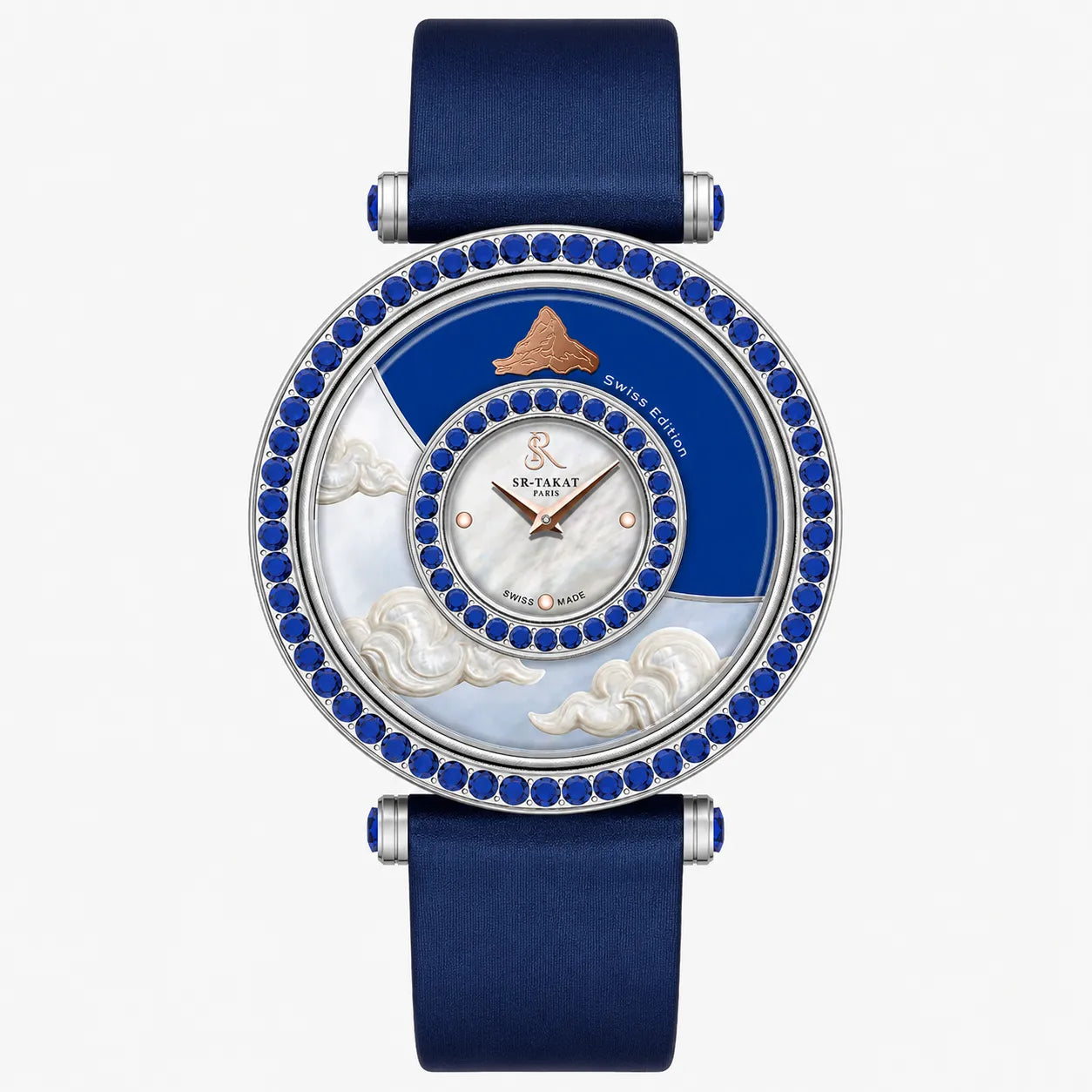 SR-Takat Natural Sapphire Watch Swiss - Around the world edition
