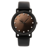 Lucidity Gents WA-054 Blackened Steel Chestnut Sunray Dial Diamond Luxury Watch