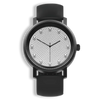 Lucidity Gents Blackened Steel Diamond Dial Automatic & Quartz Luxury Watch – Black Leather Strap | W-002
