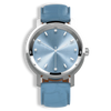 Lucidity W-010 Luxury Men's Watch – Blackened Steel Case, Diamond Dial & Leather Strap