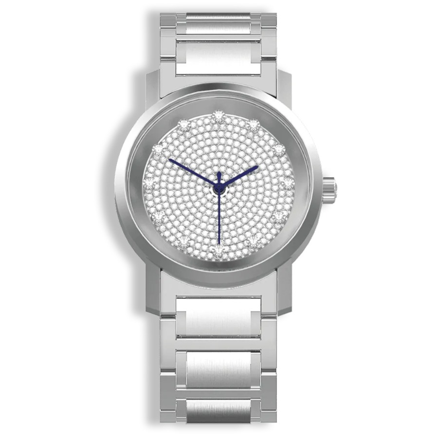 Niveau Élevé Lucidity Gents Diamond Dial Watch – W-023
