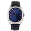 Connaissance Gents Automatic Watch – Steel Case with Dark Blue Sunray Dial & Blue Leather Strap