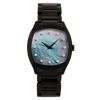 Determination WA-019 Automatic Black Steel Watch with Mother of Pearl Dial & Diamond Markers