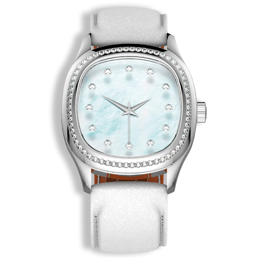 Niveau Élevé Determination Medium W-056 Swiss Luxury Watch – Mother of Pearl Dial & Diamond Bezel