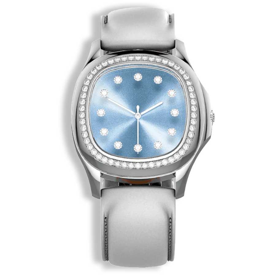 Niveau Élevé Determination Ladies W-064 Swiss Luxury Watch – White Mother of Pearl Dial & Diamond Bezel