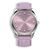 Introsistence Ladies W-028 Swiss Luxury Watch – Diamond Dial & White Leather Strap
