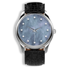 Introsistence Ladies W-026 Swiss Luxury Watch – Diamond Dial & White Leather Strap