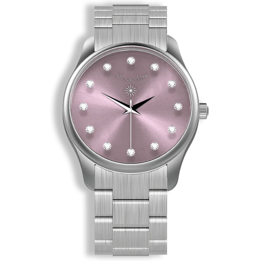 Niveau Élevé Introsistence W-040 18K White Gold Automatic Watch with Diamond Dial & Diamond Bezel