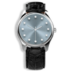 Introsistence W-042 Stainless Steel Quartz Ladies Watch with Greyish Blue Sunray Dial & Diamond Markers