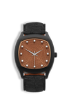 Determination Gents W-053 Swiss Luxury Watch – Black Diamond Dial & Black Steel Case