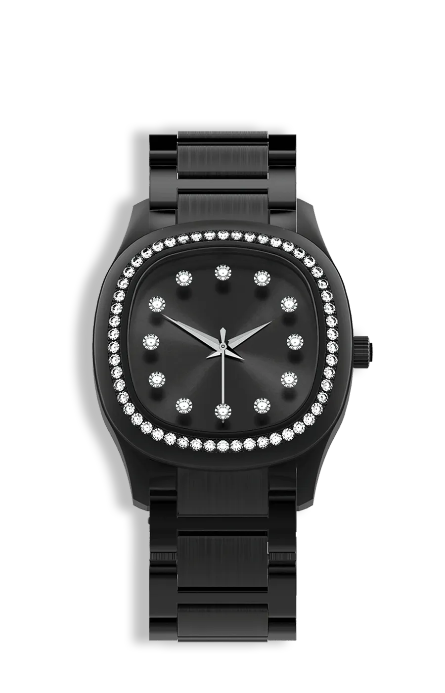 Niveau Élevé Determination Medium W-058 Swiss Luxury Watch – Black Sunray Dial & Diamond Bezel