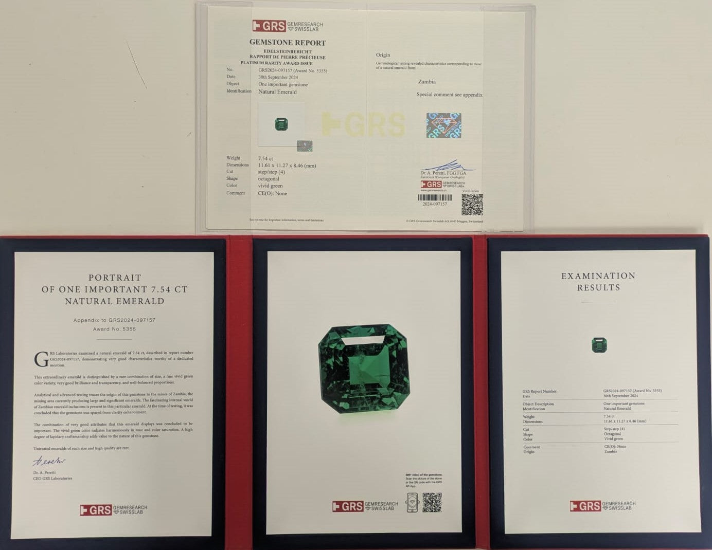 Natural Zambia No Oil Emerald 7.54 cts Octagon by SR-Takat