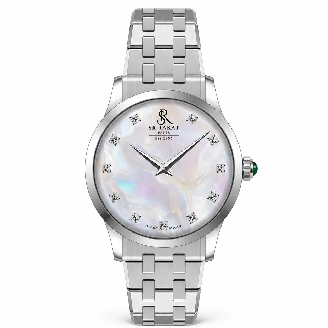 SR-Takat Natural DIF Diamond & Emerald Gents Watch