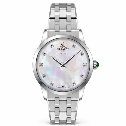 SR-Takat Natural DIF Diamond & Emerald Gents Watch