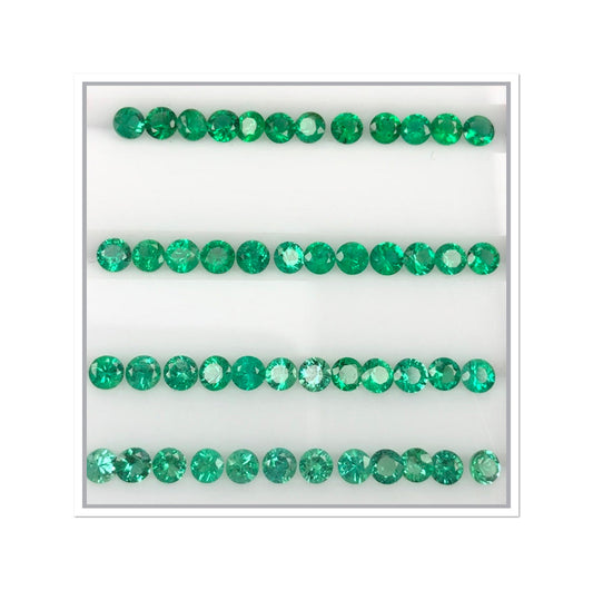 Natural Zambian Emerald Diamond Cut Round by SR-Takat