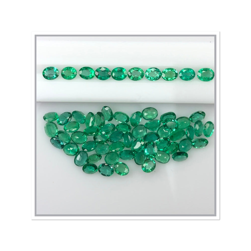Natural Zambian Emerald Ovals by SR-Takat