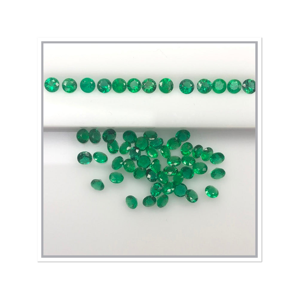 Natural Zambian Emerald Diamond Cut Round by SR-Takat