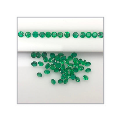 Natural Zambian Emerald Diamond Cut Round by SR-Takat