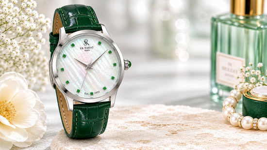 Luxury Natural Emerald Watch For Men | SR-Takat