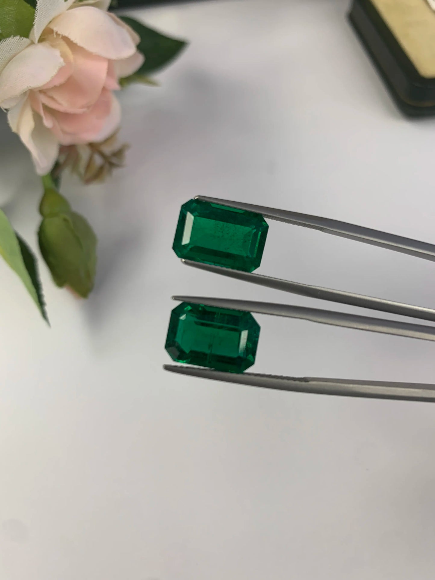 Natural Zambian Emerald Insignificant 11.94 cts Oct Pair by SR-Takat
