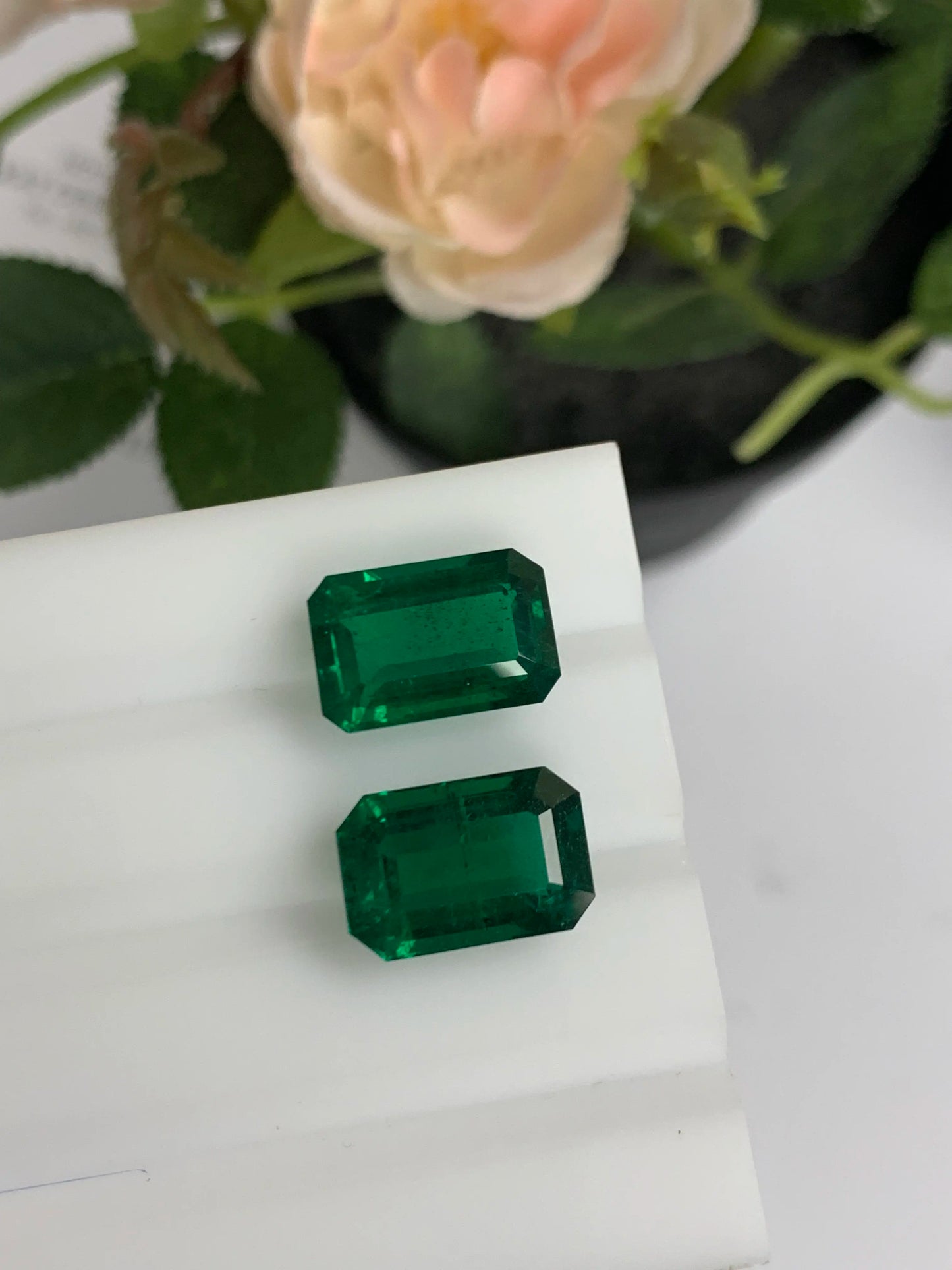 Natural Zambian Emerald Insignificant 11.94 cts Oct Pair by SR-Takat