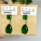Natural Zambia Minor Emerald 11.95 cts Octagon pair & 45.38 Pear pair by SR-Takat