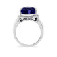 18K Gold Ring with Tanzanite and Diamonds