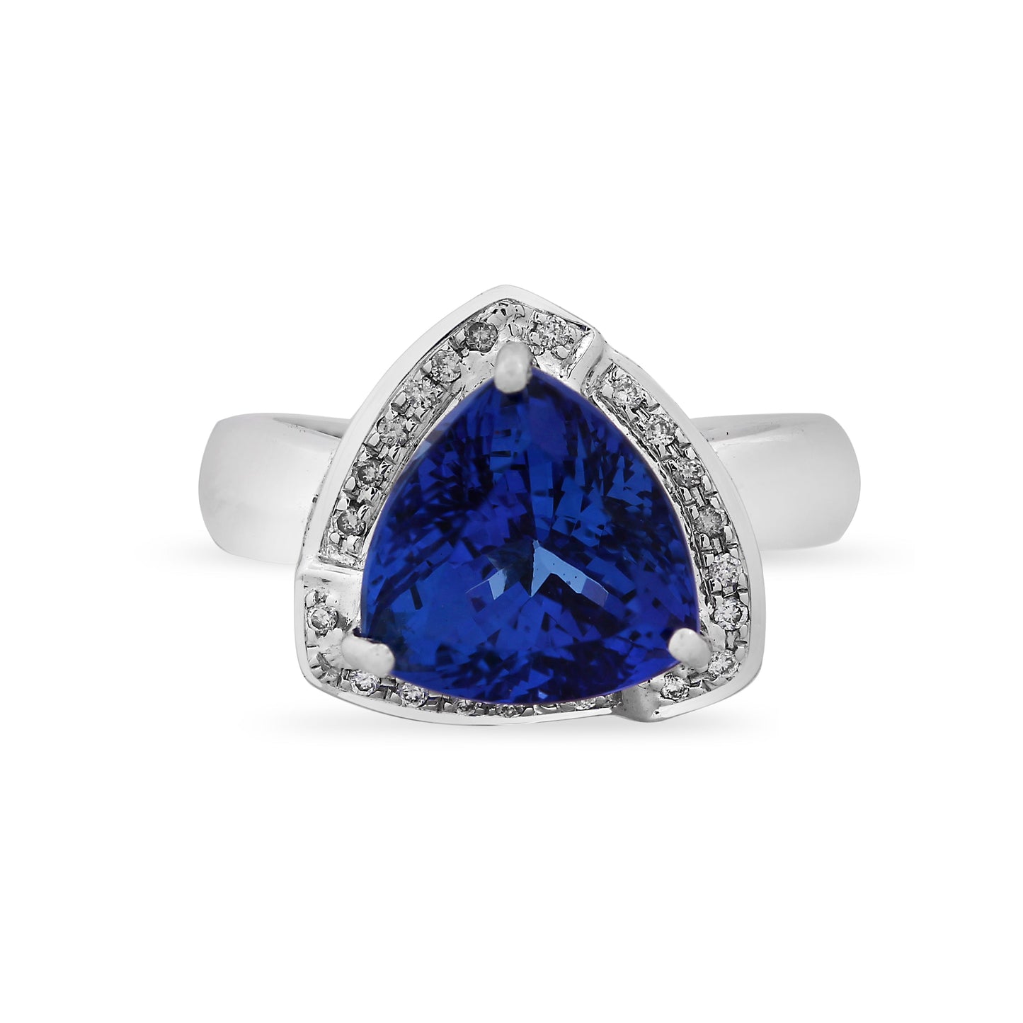 18K Gold Ring with Tanzanite and Diamonds