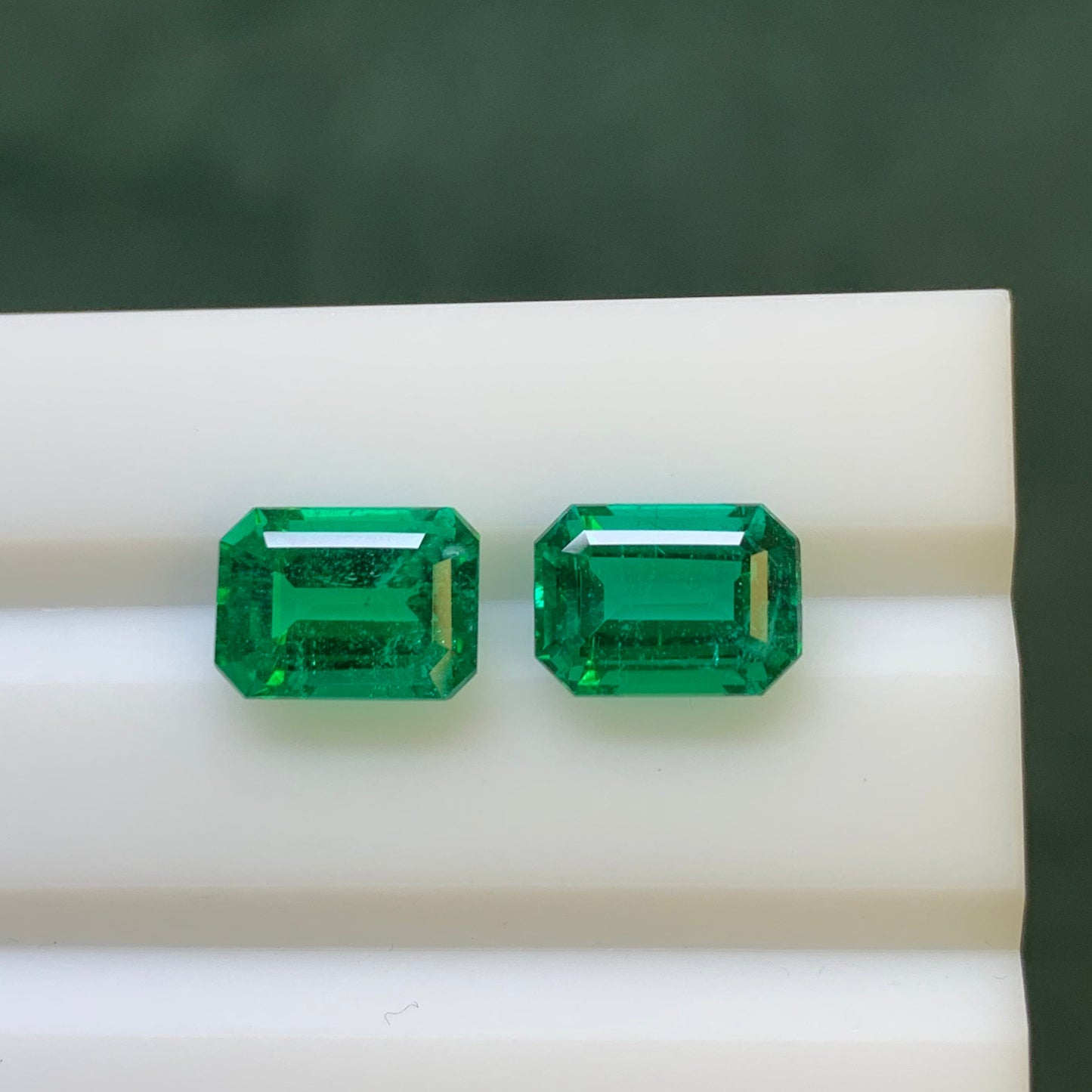 Natural Zambia Emerald 4.61 cts Octagon pair by SR-Takat