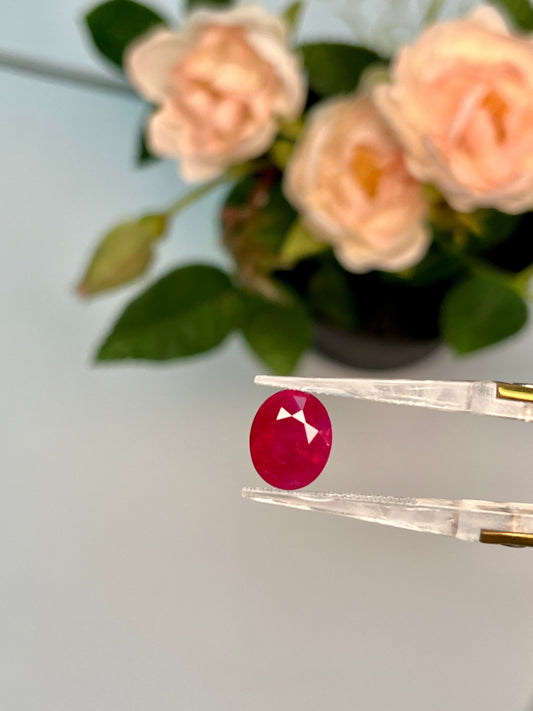 Natural Ruby No Heat Burma 5.05 cts Oval by SR-Takat