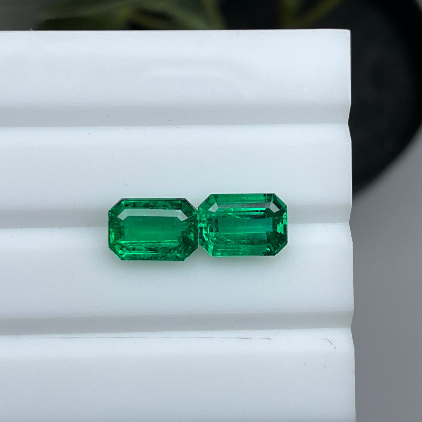 Natural Zambia Minor/Min to Mod Emerald 5.25 cts Octagon pair by SR-Takat