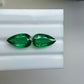 Natural Zambia Minor Emerald 15.03 cts Pear pair by SR-Takat