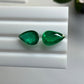 Natural Zambia Minor / No oil Emerald 13.90 cts Pear pair by SR-Takat