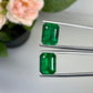 Natural Zambia Minor/Insig Emerald 15.31 cts Octagon pair by SR-Takat