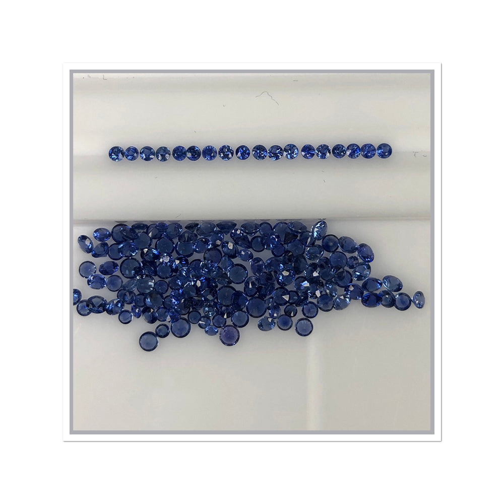 Natural Blue Sapphire Diamond Cut Round by SR-Takat