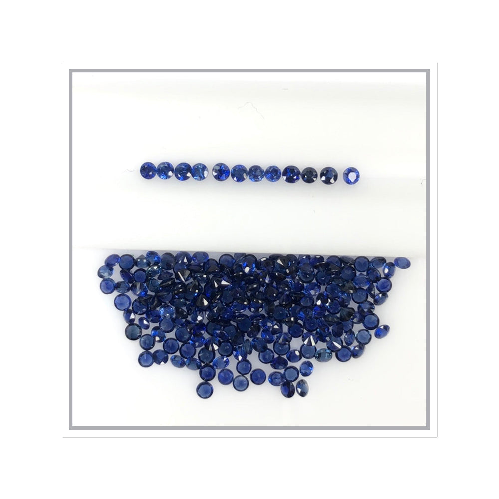 Natural Blue Sapphire Diamond Cut Round by SR-Takat