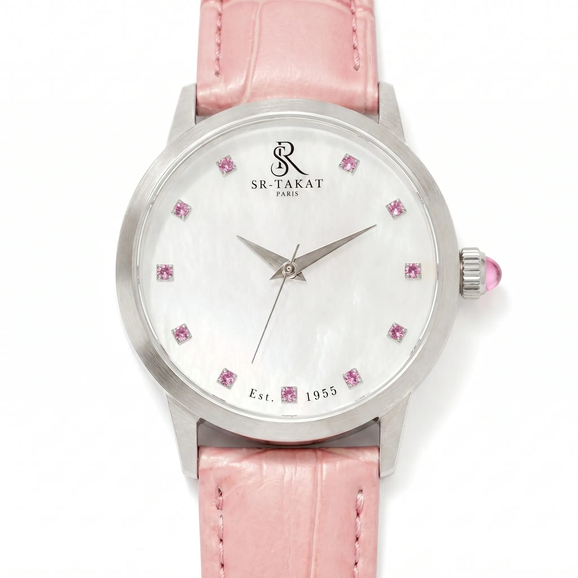 Elegant Pink Spinel Watch for Men | SR TAKAT