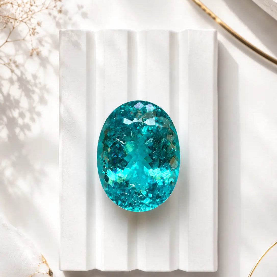 Natural Tourmaline Mozambique Paraiba 55.693 ct Oval by SR-Takat