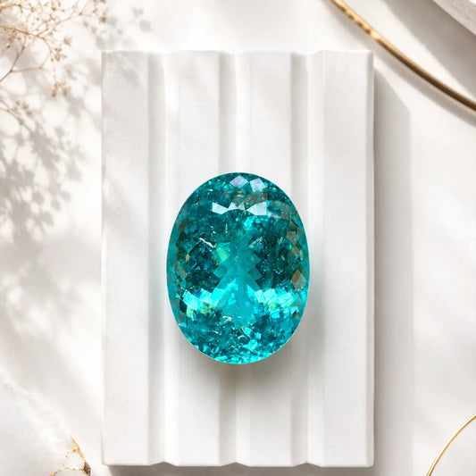 Natural Tourmaline Mozambique Paraiba 55.693 ct Oval by SR-Takat (Price Per Ct)