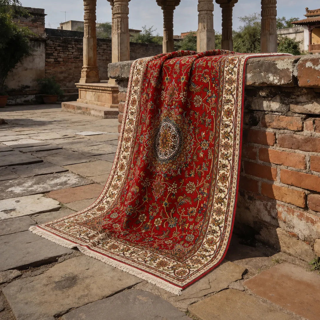 Pashmina Silk-on-Silk Handmade Carpet