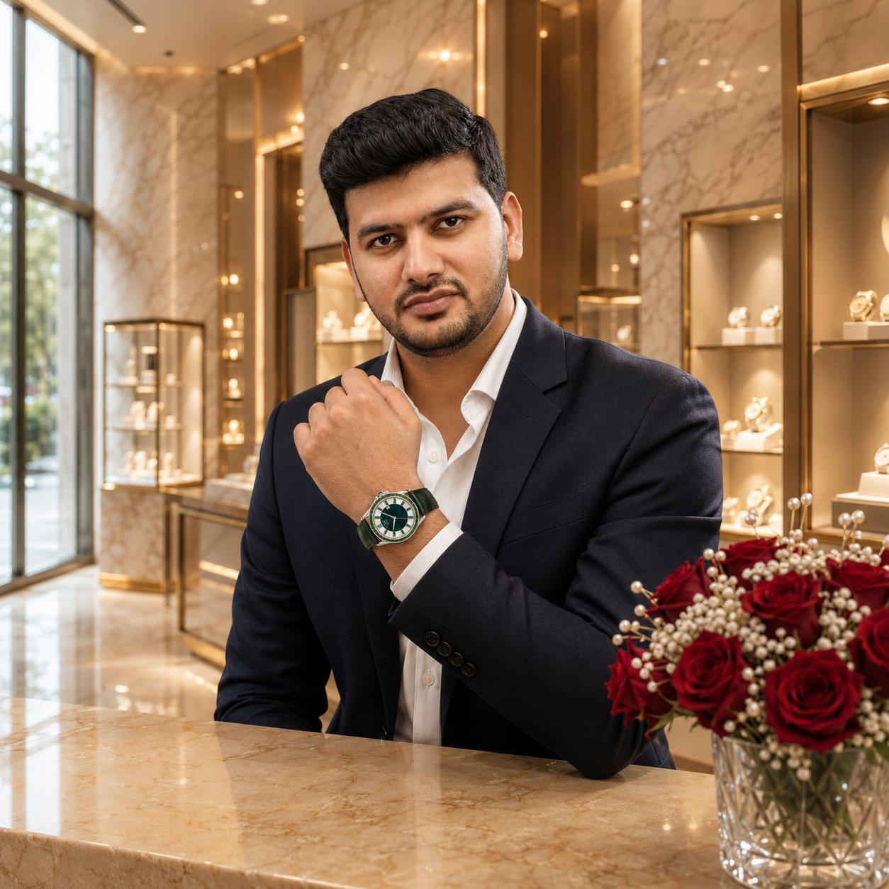 SR-Takat Natural Emerald Watch (Series 2) - Gents