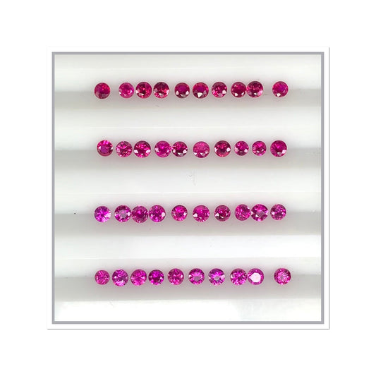 Natural Ruby Diamond Cut Round by SR-Takat