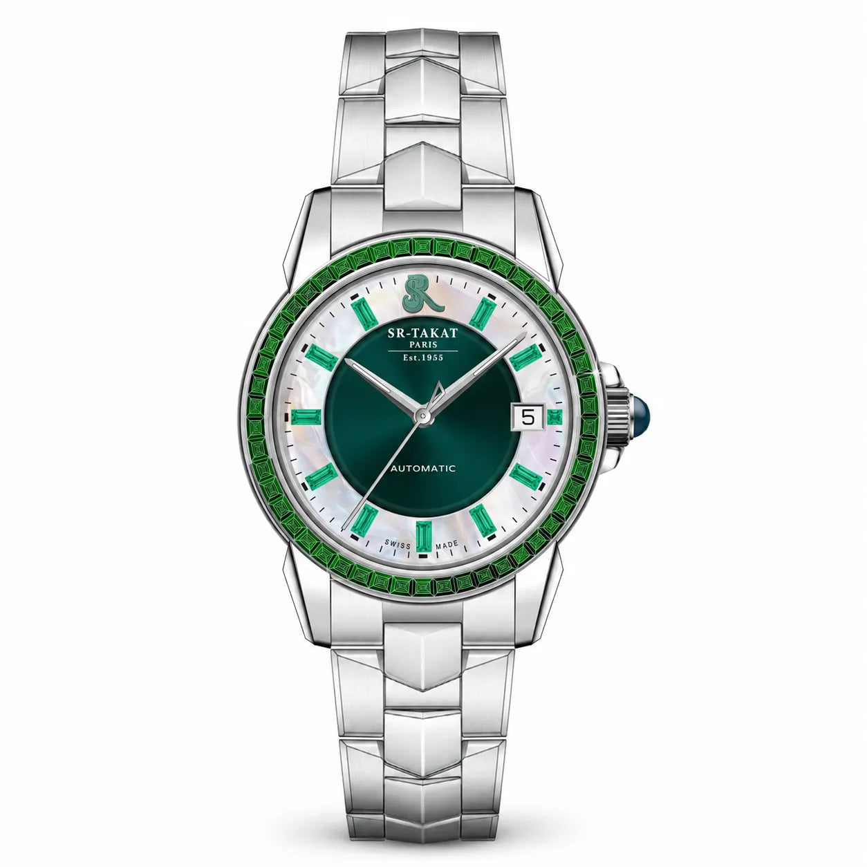 SR-Takat Natural Emerald Watch Signature Edition - Ladies