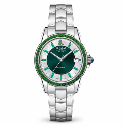 SR-Takat Natural Emerald Watch Signature Edition - Ladies