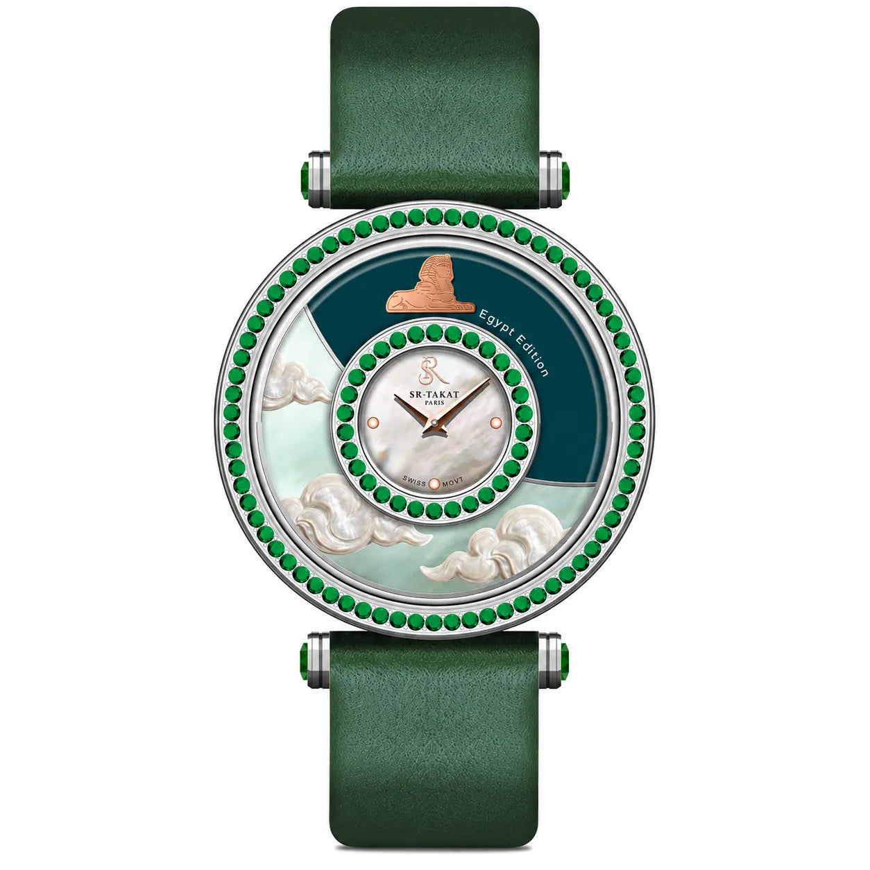 SR-Takat Natural Emerald Watch Egypt - Around the world edition
